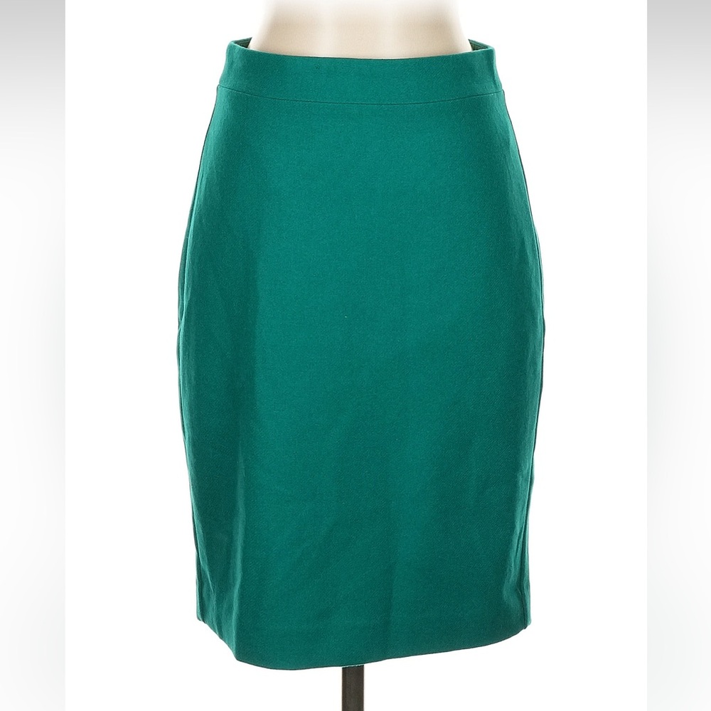 NWT J. Crew Women’s Teal Green Pencil Skirt, 00